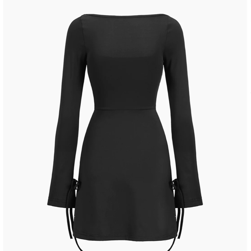 Commense Basic Square Neck Short Dress - image 2
